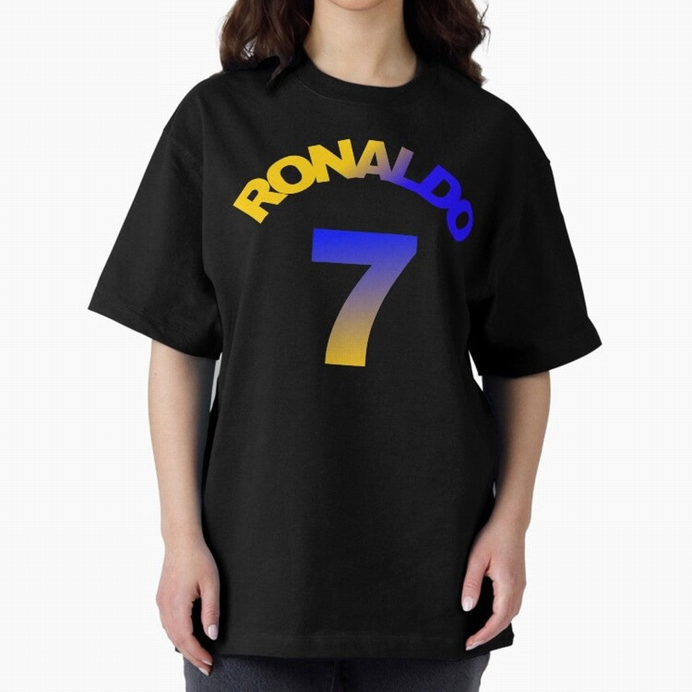 Cristiano Ronaldo Manchester United Oversized T-Shirt Remember Iconic Moments from Match Day Hype around FIFA World Cup 2026, Messi, CR7 and Mbappe, Portugal, Global Supporter Spirit, Legendary Goals, National Colors and Tournament Celebration;