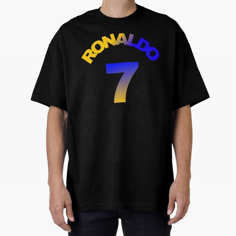 Cristiano Ronaldo Manchester United Oversized T-Shirt Remember Iconic Moments from Match Day Hype around FIFA World Cup 2026, Messi, CR7 and Mbappe, Portugal, Global Supporter Spirit, Legendary Goals, National Colors and Tournament Celebration;