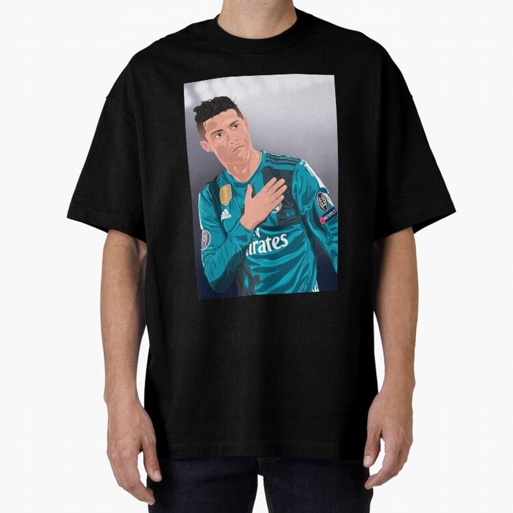 Cristiano Ronaldo Oversized T-Shirt Celebrate the Road through the FIFA World Cup 2026 Group Stage Journey through Haaland Highlights, Spain and Netherlands Pride, Sports Nostalgia, International Competition, Famous Players and Unforgettable