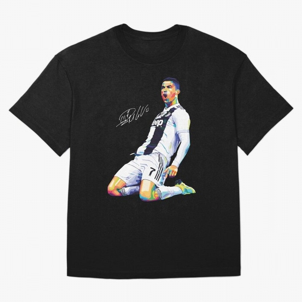 C Ronaldo Wpap Pop Art Oversized T-Shirt Celebrate Soccer Greatness during Match Day Hype around FIFA World Cup 2026, Messi, Brazil, Vintage Soccer Flavor, Modern Football Stars, National Flags and Final Night Emotion; Made for Collectors Who Enjoy