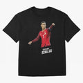 Ronaldo Cristiano Ronaldo Lowpoly Art Oversized T-Shirt Join Supporters Worldwide for the FIFA World Cup 2026 Journey through Haaland and Mbappe Highlights, Brazil, Portugal and Argentina Pride, Football Festival Excitement, Trophy Ambitions,