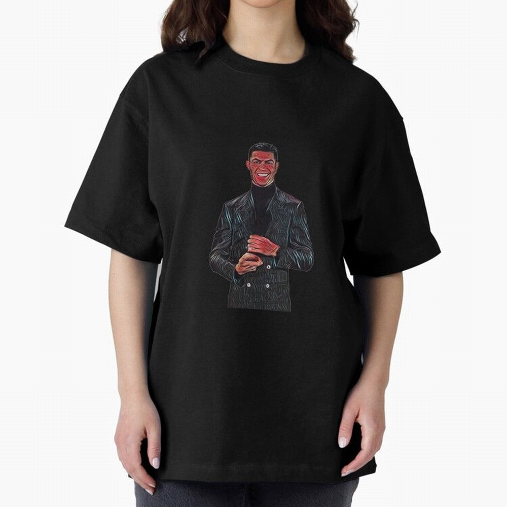 a nice smile from the goat Oversized T-Shirt Bring Champion Energy into FIFA World Cup 2026 Featuring CR7, Brazil Energy, Sports Nostalgia, International Competition, Famous Players and Unforgettable Victories; Ideal for Passionate Fans Who Love