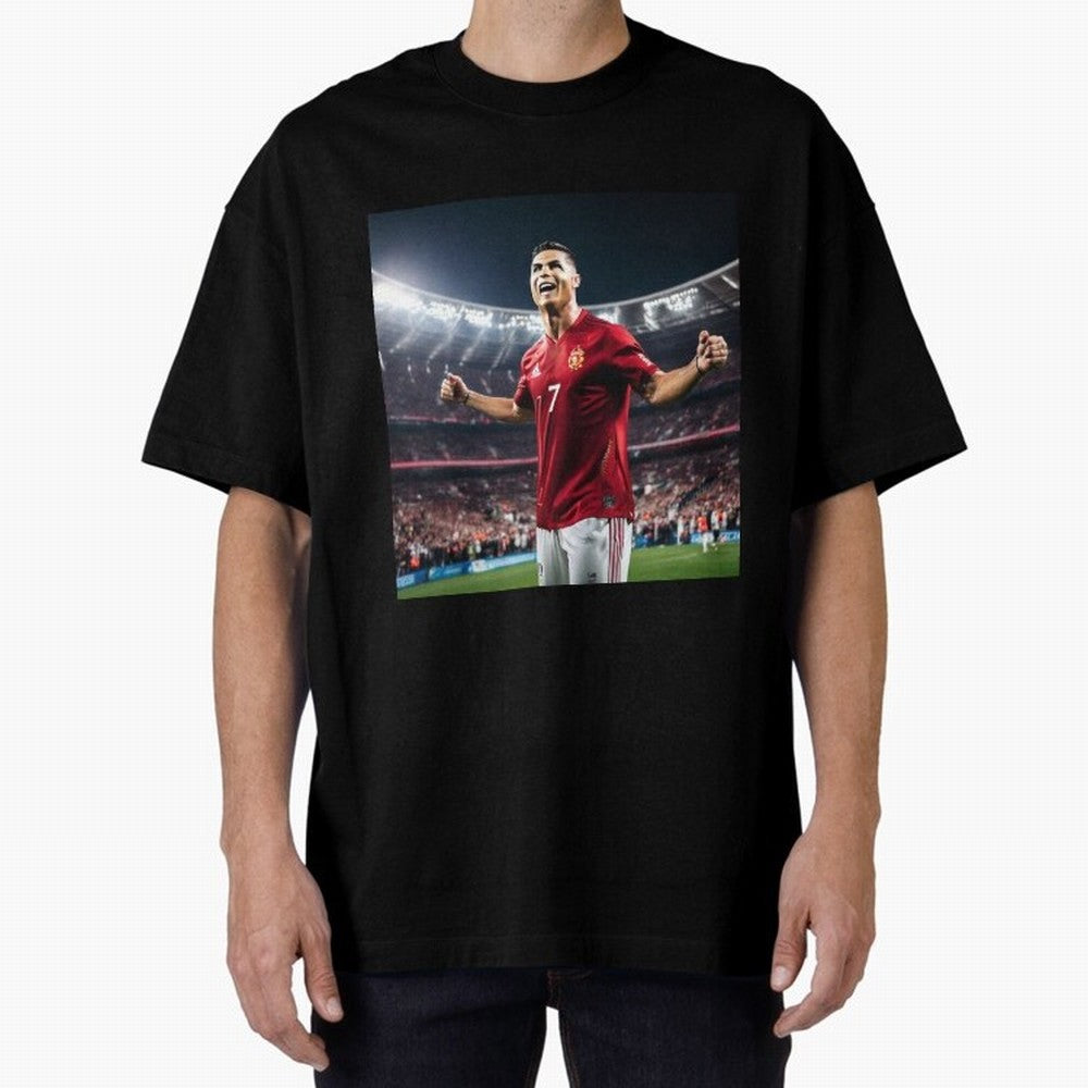 cristiano ronaldo celebrates goal Oversized T-Shirt Showcase FIFA World Cup 2026 Inspired by Messi and Cristiano Ronaldo, Netherlands Energy, Supporter Pride, Iconic Celebrations, Legendary Names and Global Match Day Energy; Created for Match Day