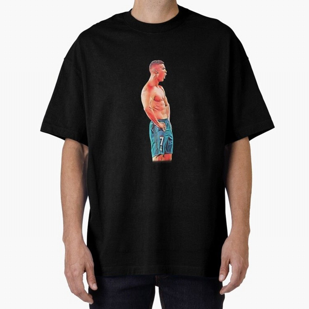 what a celebration by cristiano ronaldo Oversized T-Shirt Remember Iconic Moments from FIFA World Cup 2026 USA Canada Mexico Featuring Cristiano Ronaldo, Argentina Energy, Football Passion, Legendary Performances, Festival Vibes and Supporter