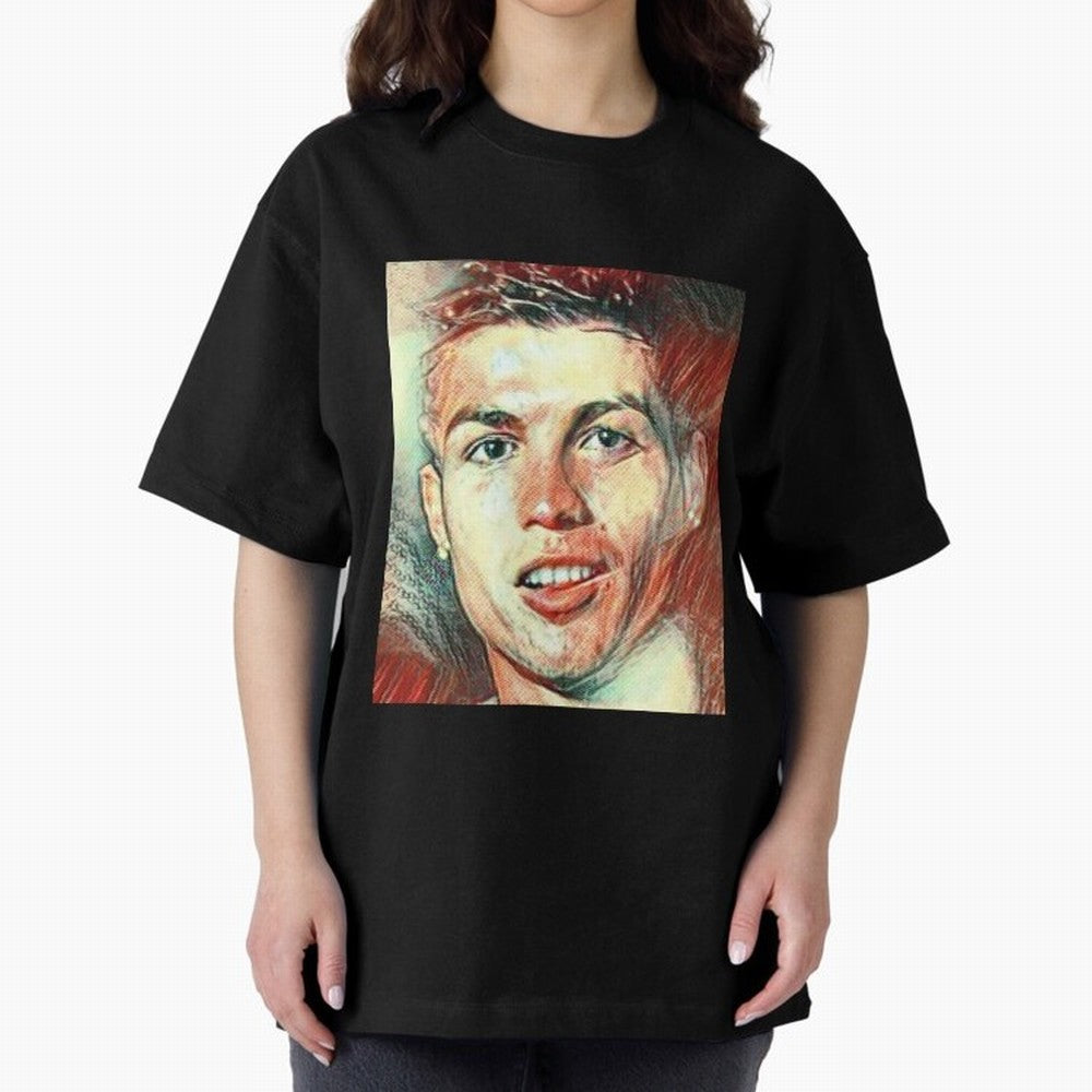 Cristiano Ronaldo Oversized T-Shirt Show Your Stadium Side during Global Football Passion for FIFA World Cup 2026 Group Stage, Centered on Neymar, Haaland and Cristiano Ronaldo, Netherlands, Supporter Pride, Iconic Celebrations, Legendary Names and