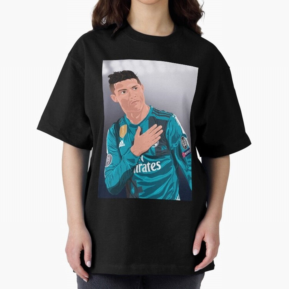 Cristiano Ronaldo Oversized T-Shirt Join Supporters Worldwide for FIFA World Cup 2026 USA Canada Mexico Featuring Mbappe, France and Portugal Energy, Fan Favorite Moments, National Team Passion, Big Match Drama and Soccer History; Perfect for