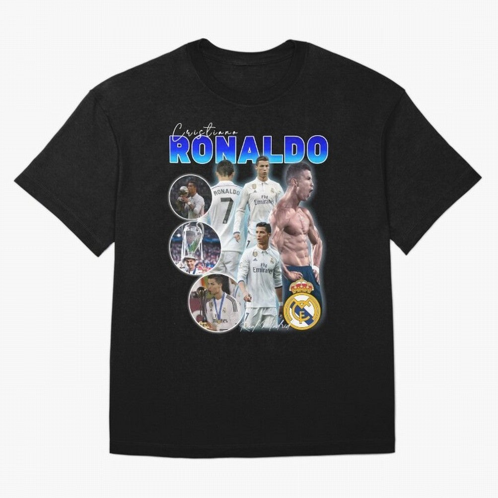 Cristiano Ronaldo Bootleg Oversized T-Shirt Experience FIFA World Cup 2026 Featuring Haaland and Mbappe, Argentina, France and Brazil Energy, Goal Celebration Energy, Supporter Heritage, Football Icons and Worldwide Tournament Joy; Ideal for Fans