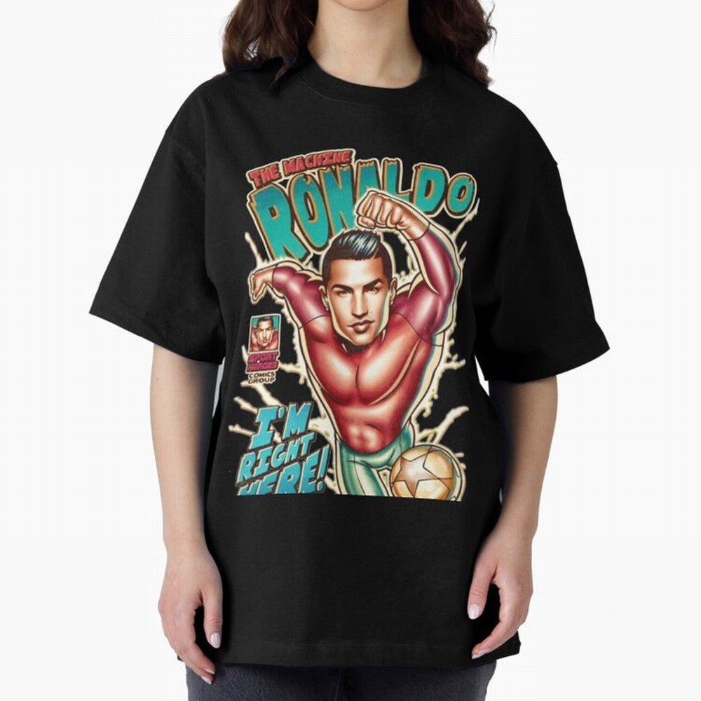 Cristiano Ronaldo The Machine Ronaldo Oversized T-Shirt Bring Global Tournament Vibes to FIFA World Cup 2026 Spirit, Highlighting Netherlands, Cristiano Ronaldo, Supporter Pride, Iconic Celebrations, Legendary Names and Global Match Day Energy;