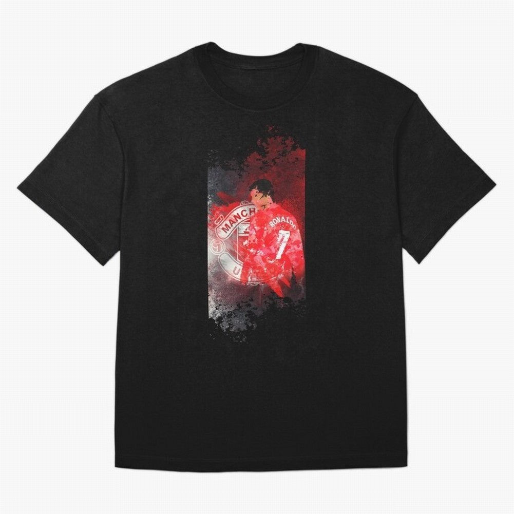 Ronaldo Illustration 002 Oversized T-Shirt Show Championship Spirit for Global Football Passion for FIFA World Cup 2026 Group Stage, Celebrating Cristiano Ronaldo, Haaland and CR7, Spain and Netherlands, Soccer Culture, Superstar Moments, National