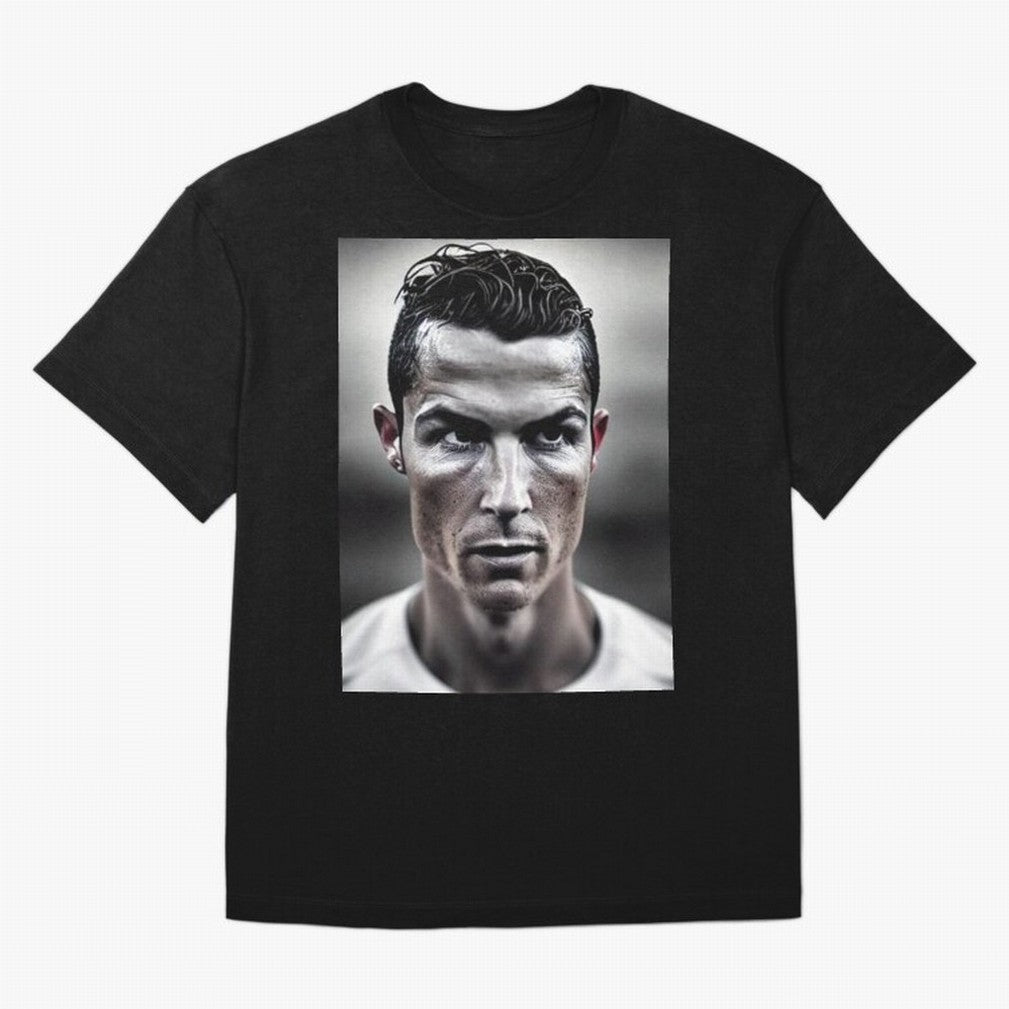 Cristiano Ronaldo Portrait Oversized T-Shirt Get Ready for FIFA World Cup 2026 Spirit, Built around Netherlands, Messi, Neymar and Mbappe, Football History, Final Match Energy, Crowd Noise and Once in a Lifetime Moments; Ideal for Fans Who Follow