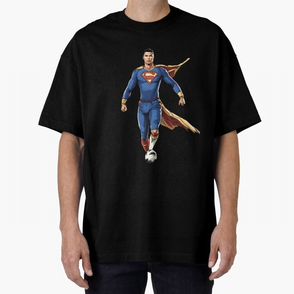 Ronaldo Superhero Oversized T-Shirt Support the Legends of FIFA World Cup 2026 Spirit, Driven by Brazil, Portugal and Argentina, Cristiano Ronaldo, Stadium Memories, Football Loyalty, International Chants and Championship Tradition; Great for Watch