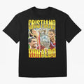 Cristiano Ronaldo CR7 SIUUU El Bicho Vintage Retro Design Oversized T-Shirt Share Match Day Hype around FIFA World Cup 2026 Group Stage, Messi and Cristiano Ronaldo, Brazil, Portugal and Argentina, Goal Celebration Energy, Supporter Heritage,