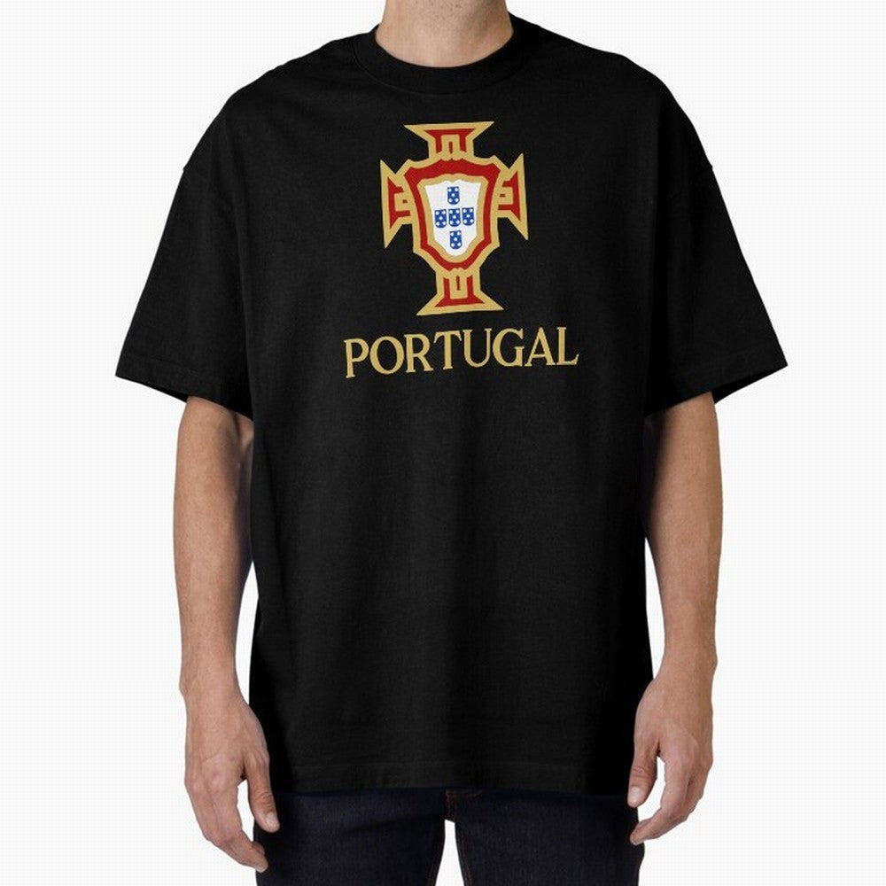 Portugal Gold Alt 3 Oversized T-Shirt Bring FIFA World Cup 2026 Capturing Messi, CR7 and Mbappe, England Energy, Vintage Soccer Flavor, Modern Football Stars, National Flags and Final Night Emotion; Great for Supporters Who Love Legendary Players,