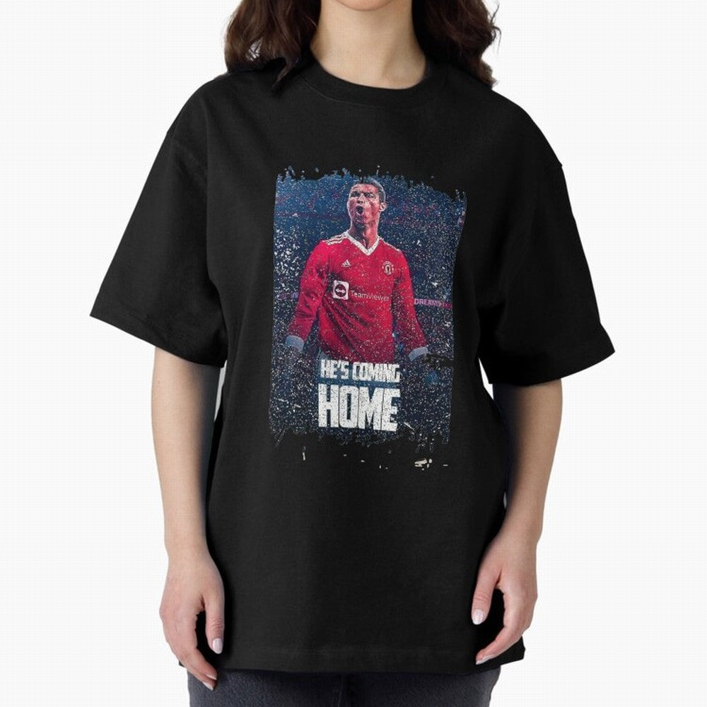 Cristiano Ronaldo Cristiano Ronaldoo Oversized T-Shirt Capture Stadium Memories from FIFA World Cup 2026 USA Canada Mexico Spirit, with Portugal, Spain and Germany, CR7 and Messi, Sports Nostalgia, International Competition, Famous Players and