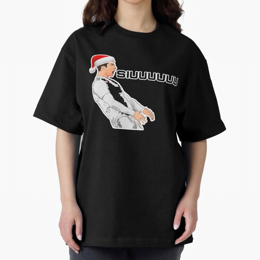 Siuuu Cristiano ronaldo funny Oversized T-Shirt Turn Up for Global Football Passion for FIFA World Cup 2026, Filled with Haaland, Portugal, Spain and Germany, Goal Celebration Energy, Supporter Heritage, Football Icons and Worldwide Tournament Joy;