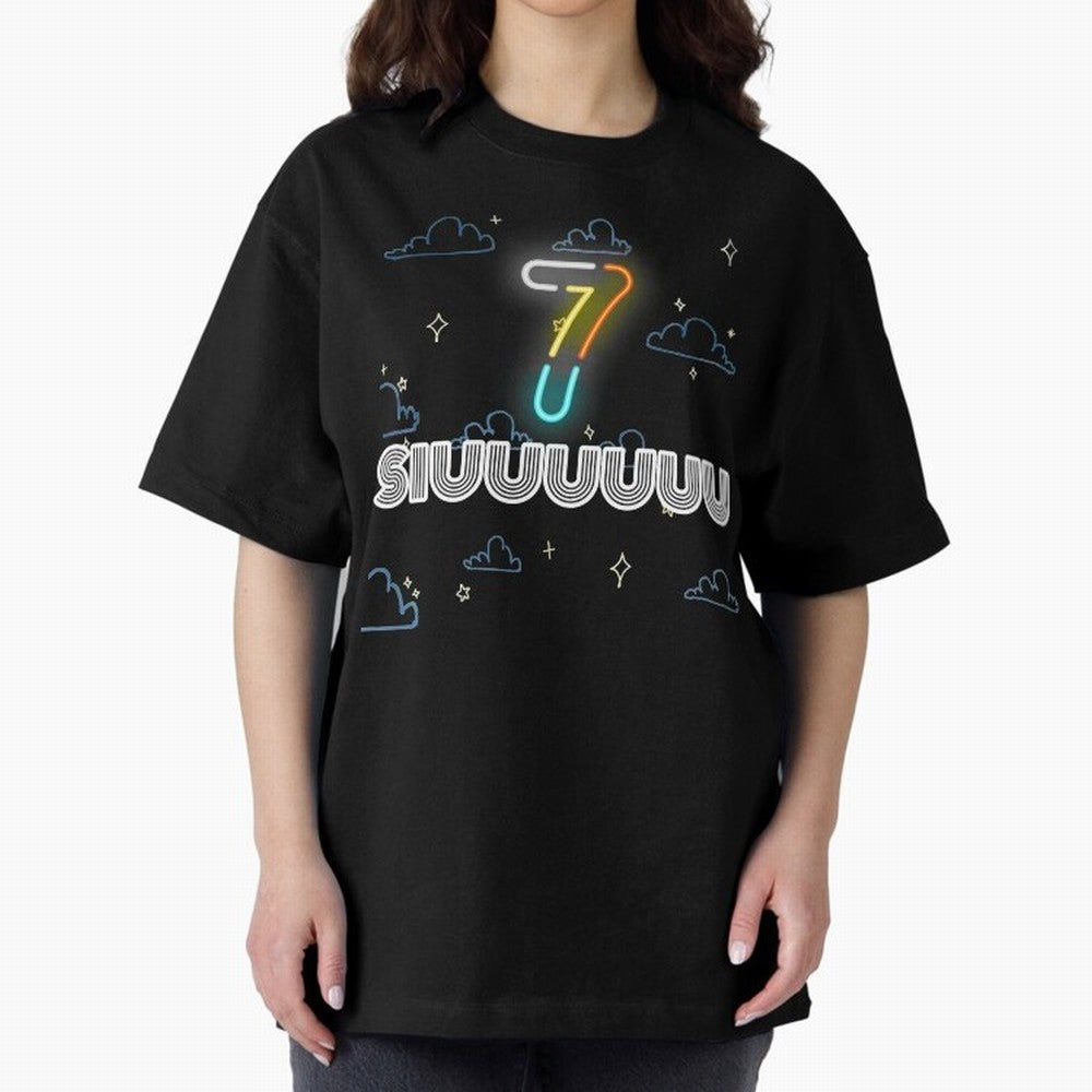 Siuuuuuu 7 CR7 goal funny Oversized T-Shirt Remember Iconic Moments from the FIFA World Cup 2026 USA Canada Mexico Journey through Mbappe Highlights, Netherlands Pride, Championship Spirit, Famous Goals, Roaring Crowds and International Football