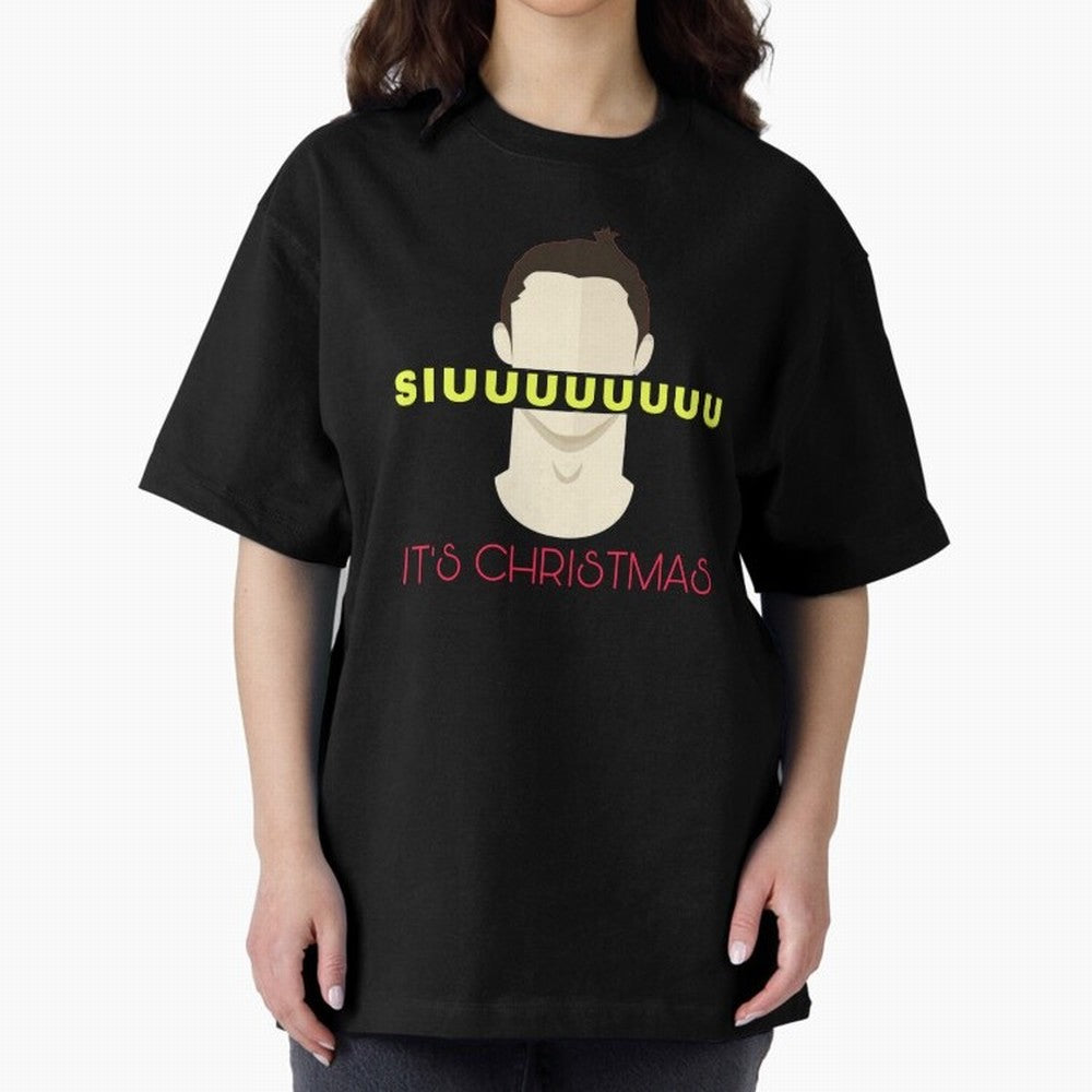 Siuuu it¡¯s Christmas CR7 Oversized T-Shirt Bring FIFA World Cup 2026 Group Stage for Fans of Cristiano Ronaldo and Spain and Netherlands, Bringing Retro Football Energy, Iconic Rivalries, Trophy Chase Drama and Stadium Atmosphere; Ideal for Fans