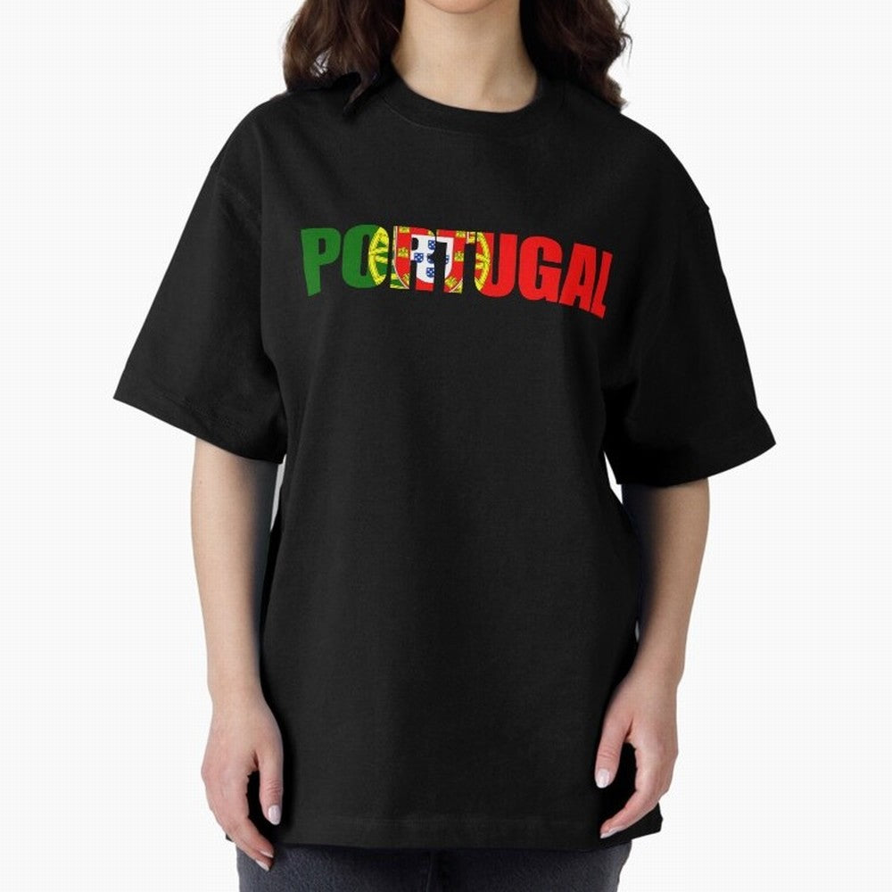 Portugal Country Oversized T-Shirt Elevate FIFA World Cup 2026 USA Canada Mexico Spirit, Highlighting Brazil, Portugal and Argentina, Cristiano Ronaldo, Supporter Pride, Iconic Celebrations, Legendary Names and Global Match Day Energy; Great for