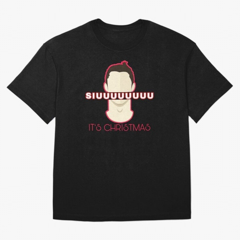 Siuuu it¡¯s Christmas CR7 funnu Oversized T-Shirt Step into FIFA World Cup 2026 Spirit, Centered on Argentina, France and Brazil, Messi and Cristiano Ronaldo, Goal Celebration Energy, Supporter Heritage, Football Icons and Worldwide Tournament Joy;