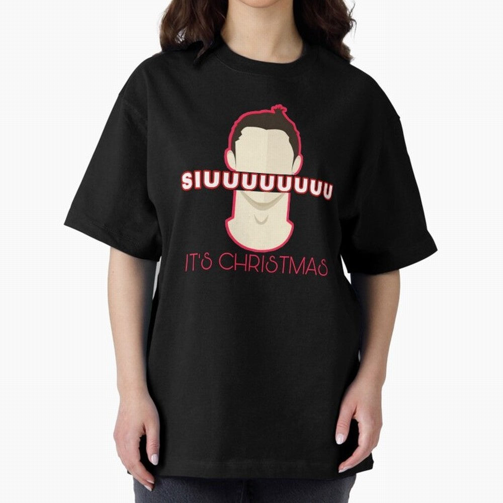 Siuuu it¡¯s Christmas CR7 funnu Oversized T-Shirt Step into FIFA World Cup 2026 Spirit, Centered on Argentina, France and Brazil, Messi and Cristiano Ronaldo, Goal Celebration Energy, Supporter Heritage, Football Icons and Worldwide Tournament Joy;