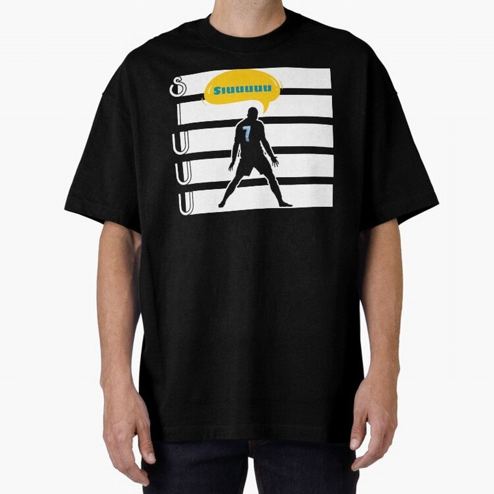 Siuuu CR7 goal Oversized T-Shirt Fuel the Hype around Match Day Hype around FIFA World Cup 2026, Mbappe, England and Germany, Classic Soccer Heritage, Championship Pressure, Fan Loyalty and International Pride; Ideal for Passionate Fans Who Love