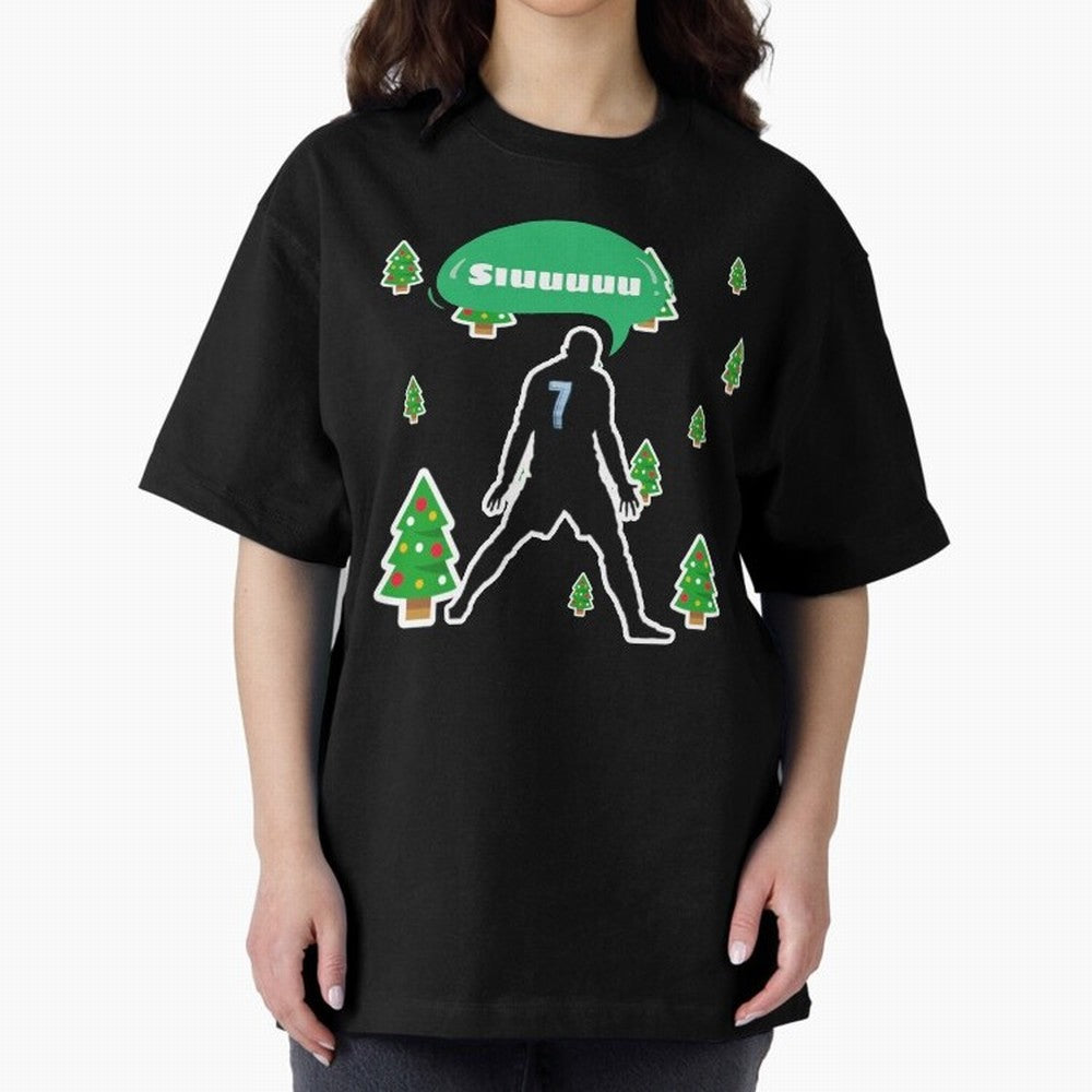 Christmas siuuu Cristiano ronaldo Oversized T-Shirt Keep Football History Alive during FIFA World Cup 2026 USA Canada Mexico Spirit, Made for Spain, Mbappe, Sports Nostalgia, International Competition, Famous Players and Unforgettable Victories;