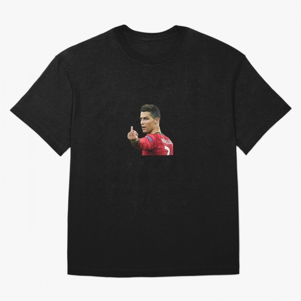Cristiano ronaldo showing middle finger Oversized T-Shirt Turn Every Weekend Toward Match Day Hype around FIFA World Cup 2026, Cristiano Ronaldo, Netherlands, Football History, Final Match Energy, Crowd Noise and Once in a Lifetime Moments; Ideal