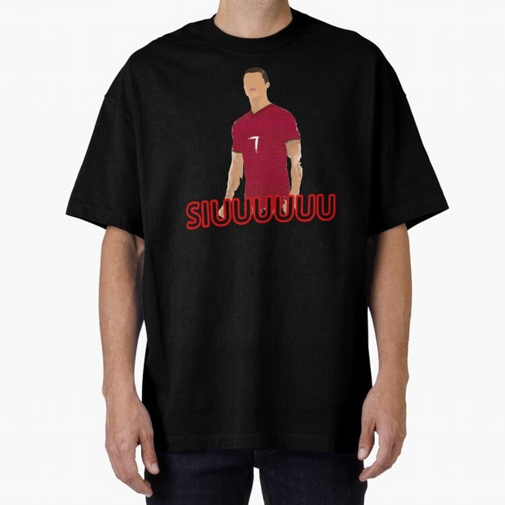 Siuuu Cristiano ronaldo goal Oversized T-Shirt Carry Global Football Passion for FIFA World Cup 2026, Connected to Messi, Brazil, Football Festival Excitement, Trophy Ambitions, Country Rivalries and Star Player Buzz; Perfect for Fans, Collectors,