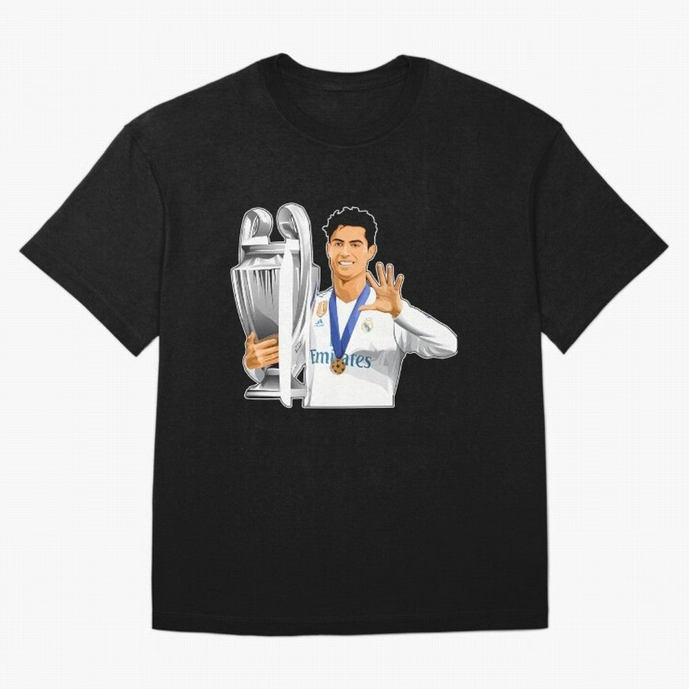 Ronaldo Throphy Oversized T-Shirt Build FIFA World Cup 2026 Celebrating Mbappe and Neymar, Argentina and Brazil Energy, Classic Soccer Heritage, Championship Pressure, Fan Loyalty and International Pride; Ideal for Fans Who Follow Messi, Cristiano