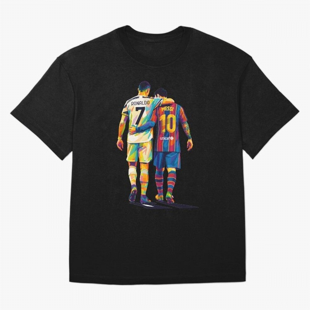 Cristiano Ronaldo & Messi Oversized T-Shirt Unlock Global Football Passion for FIFA World Cup 2026, Connected to Haaland, England, France and Netherlands, Champion Mindset, Group Stage Buzz, Knockout Tension and Passionate Fan Culture; Created for