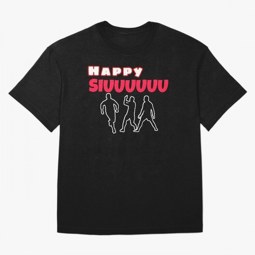 Happy siuuu CR7 goal Oversized T-Shirt Represent Fans Who Live for FIFA World Cup 2026 for Fans of Haaland and Mbappe and Germany, Bringing Retro Football Energy, Iconic Rivalries, Trophy Chase Drama and Stadium Atmosphere; Perfect for Supporters
