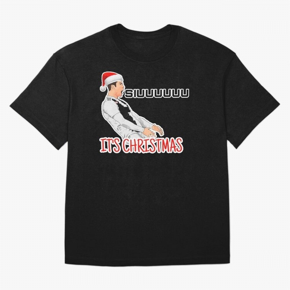 Siuuu it¡¯s Christmas CR7 funny Oversized T-Shirt Cheer for Match Day Hype around FIFA World Cup 2026, CR7, Argentina and Brazil, Supporter Pride, Iconic Celebrations, Legendary Names and Global Match Day Energy; Made for Collectors Who Enjoy