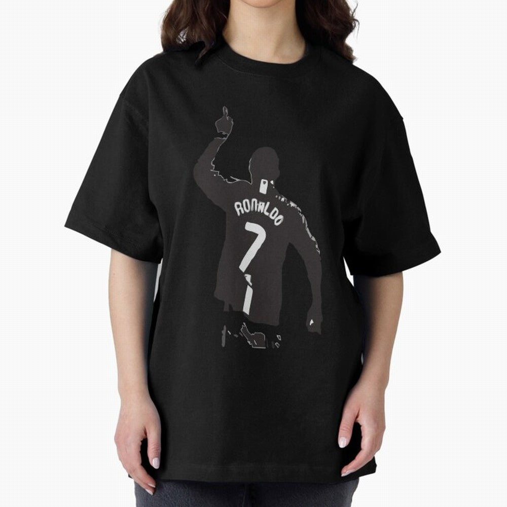 Cristiano Ronaldo 1 Oversized T-Shirt Spotlight Match Day Hype around FIFA World Cup 2026 Group Stage, Haaland and Mbappe, Spain, Stadium Memories, Football Loyalty, International Chants and Championship Tradition; Perfect for Fans, Collectors,