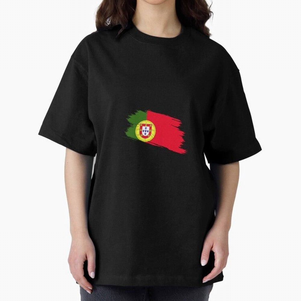 Portugal Oversized T-Shirt Carry the Colors and Pride of Match Day Hype around FIFA World Cup 2026 USA Canada Mexico, Messi, Neymar and Mbappe, Portugal, Championship Spirit, Famous Goals, Roaring Crowds and International Football Unity; Perfect