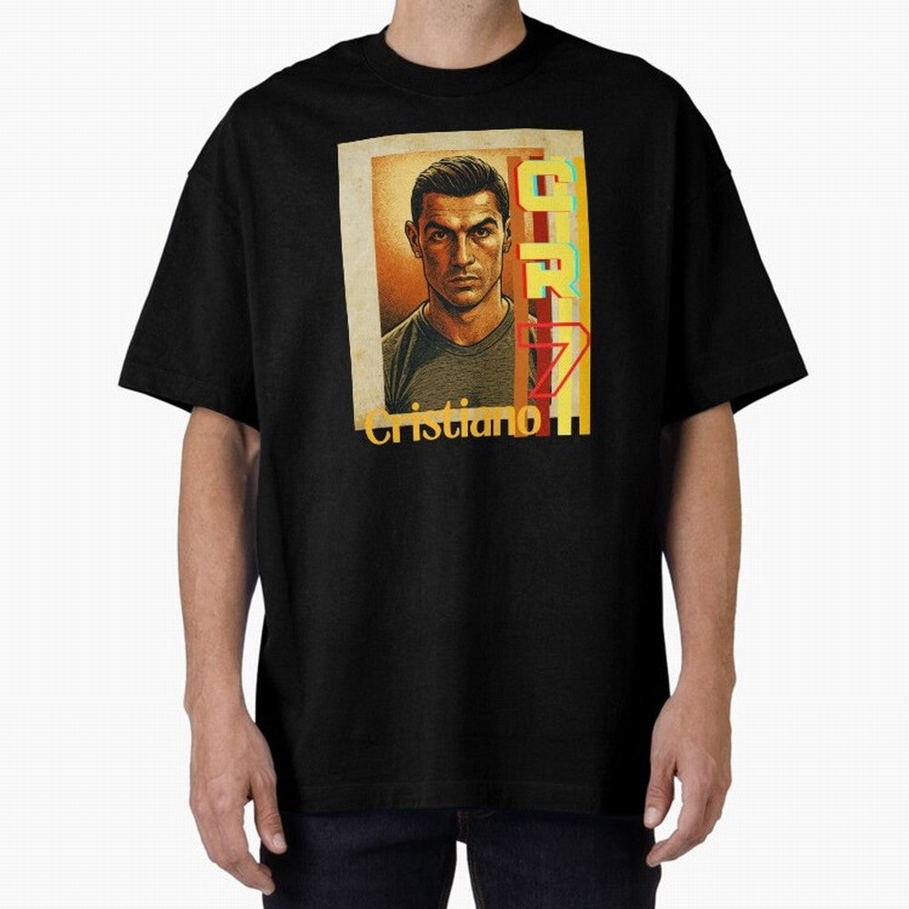 Cristiano Ronaldo Oversized T-Shirt Join the Global Buzz around FIFA World Cup 2026 Group Stage for Fans of Mbappe and Neymar and Germany, Bringing Global Supporter Spirit, Legendary Goals, National Colors and Tournament Celebration; Perfect for