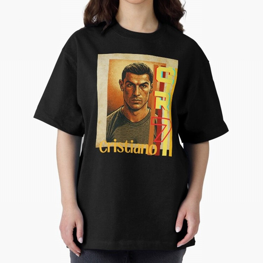 Cristiano Ronaldo Oversized T-Shirt Join the Global Buzz around FIFA World Cup 2026 Group Stage for Fans of Mbappe and Neymar and Germany, Bringing Global Supporter Spirit, Legendary Goals, National Colors and Tournament Celebration; Perfect for