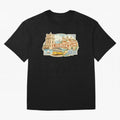 Vintage Tram Lisbon Illustration Oversized T-Shirt Show Match Day Excitement for FIFA World Cup 2026 Group Stage Spirit, Connected to Brazil, CR7, Classic Soccer Heritage, Championship Pressure, Fan Loyalty and International Pride; Built for