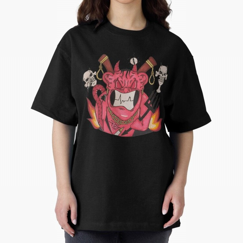 Devil Graffit Oversized T-Shirt Feel the Roar of FIFA World Cup 2026 Spirit, Highlighting England and Germany, Cristiano Ronaldo, Haaland and CR7, Football History, Final Match Energy, Crowd Noise and Once in a Lifetime Moments; Perfect for
