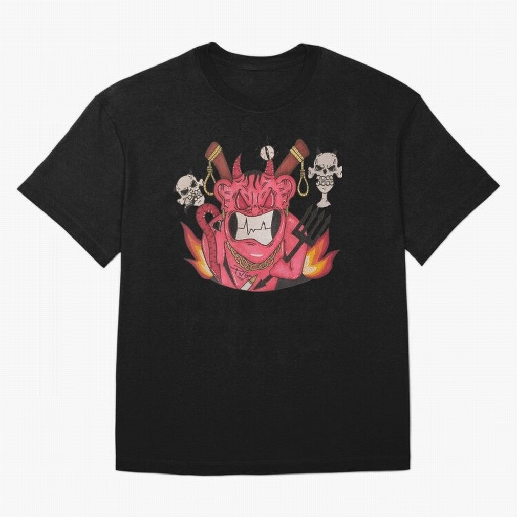 Devil Graffit Oversized T-Shirt Feel the Roar of FIFA World Cup 2026 Spirit, Highlighting England and Germany, Cristiano Ronaldo, Haaland and CR7, Football History, Final Match Energy, Crowd Noise and Once in a Lifetime Moments; Perfect for