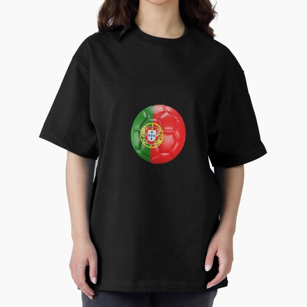 Portugal Oversized T-Shirt Get Ready for FIFA World Cup 2026 USA Canada Mexico with Cristiano Ronaldo, Argentina, France and Brazil Energy, Retro Football Energy, Iconic Rivalries, Trophy Chase Drama and Stadium Atmosphere; Perfect for Fans,