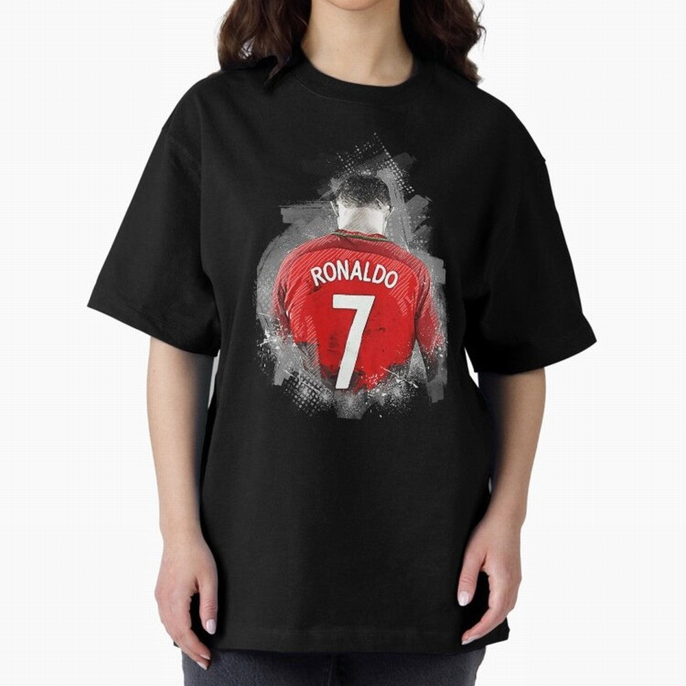 Cristiano Ronaldo Oversized T-Shirt Feel the Heartbeat of Global Football Passion for FIFA World Cup 2026 USA Canada Mexico, Inspired by Haaland and Mbappe, Portugal, Tournament Hype, Historic Matchups, Family Viewing Parties and Global Sports
