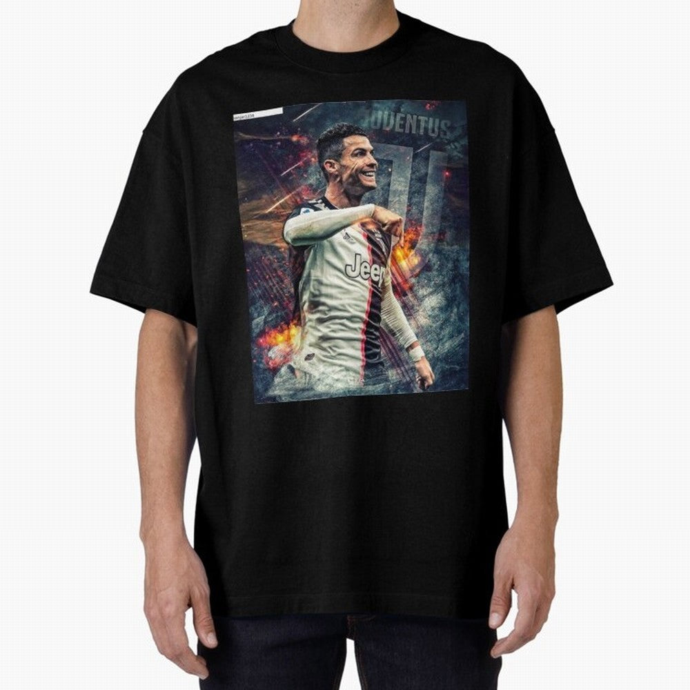 Wallpaper Cristiano Ronaldo Oversized T-Shirt Show Match Day Excitement for Match Day Hype around FIFA World Cup 2026, Mbappe and Neymar, Argentina and Brazil, Game Day Rituals, Football Legends, Country Pride and the Road to the Final; Great for