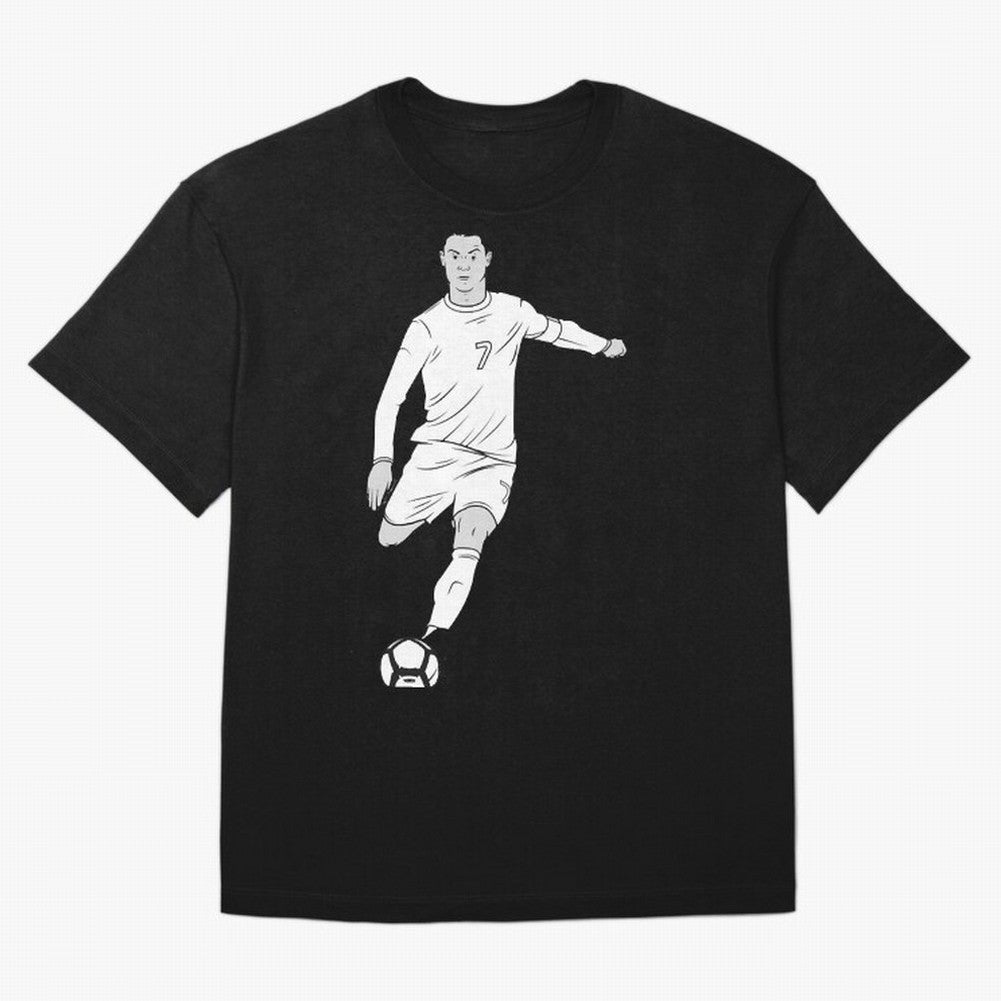 Cristiano Ronaldo Oversized T-Shirt Celebrate Soccer Greatness during Match Day Hype around FIFA World Cup 2026 USA Canada Mexico, Messi and Cristiano Ronaldo, Argentina, France and Brazil, Championship Spirit, Famous Goals, Roaring Crowds and