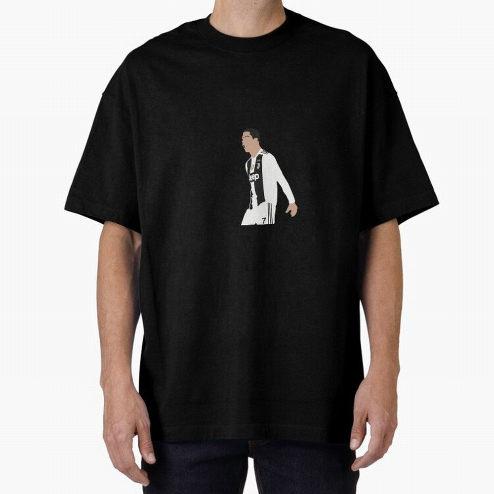 Juventus Cristiano Ronaldo Cartoon Oversized T-Shirt Bring a Champion Mindset to Global Football Passion for FIFA World Cup 2026 USA Canada Mexico, Driven by Messi, Neymar and Mbappe, Spain and Netherlands, Retro Football Energy, Iconic Rivalries,