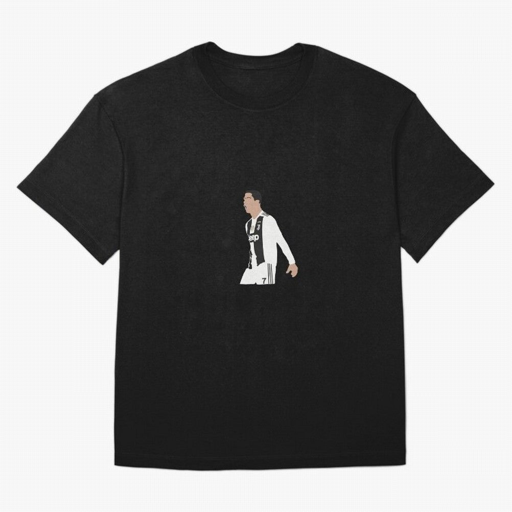 Juventus Cristiano Ronaldo Cartoon Oversized T-Shirt Bring a Champion Mindset to Global Football Passion for FIFA World Cup 2026 USA Canada Mexico, Driven by Messi, Neymar and Mbappe, Spain and Netherlands, Retro Football Energy, Iconic Rivalries,