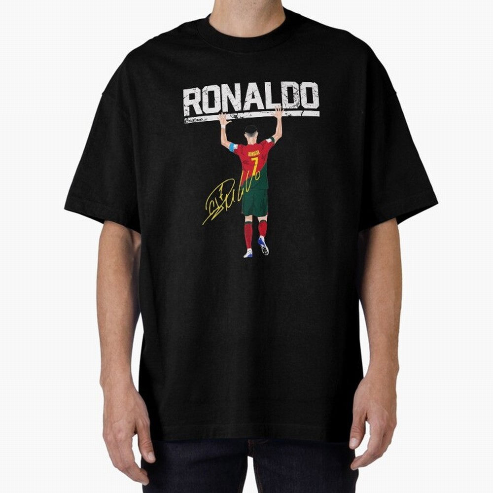 Cristiano Ronaldo Portugal Jersey -The Farewell Oversized T-Shirt Feel the Heartbeat of FIFA World Cup 2026 USA Canada Mexico Featuring Messi, CR7 and Mbappe, Brazil, Portugal and Argentina Energy, Vintage Soccer Flavor, Modern Football Stars,