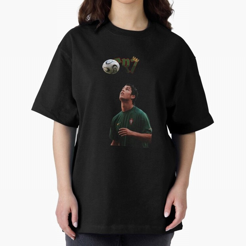 Cristiano Ronaldo Oversized T-Shirt Follow FIFA World Cup 2026 Group Stage for Fans of Messi and Spain and Netherlands, Bringing Stadium Memories, Football Loyalty, International Chants and Championship Tradition; Ideal for Passionate Fans Who Love