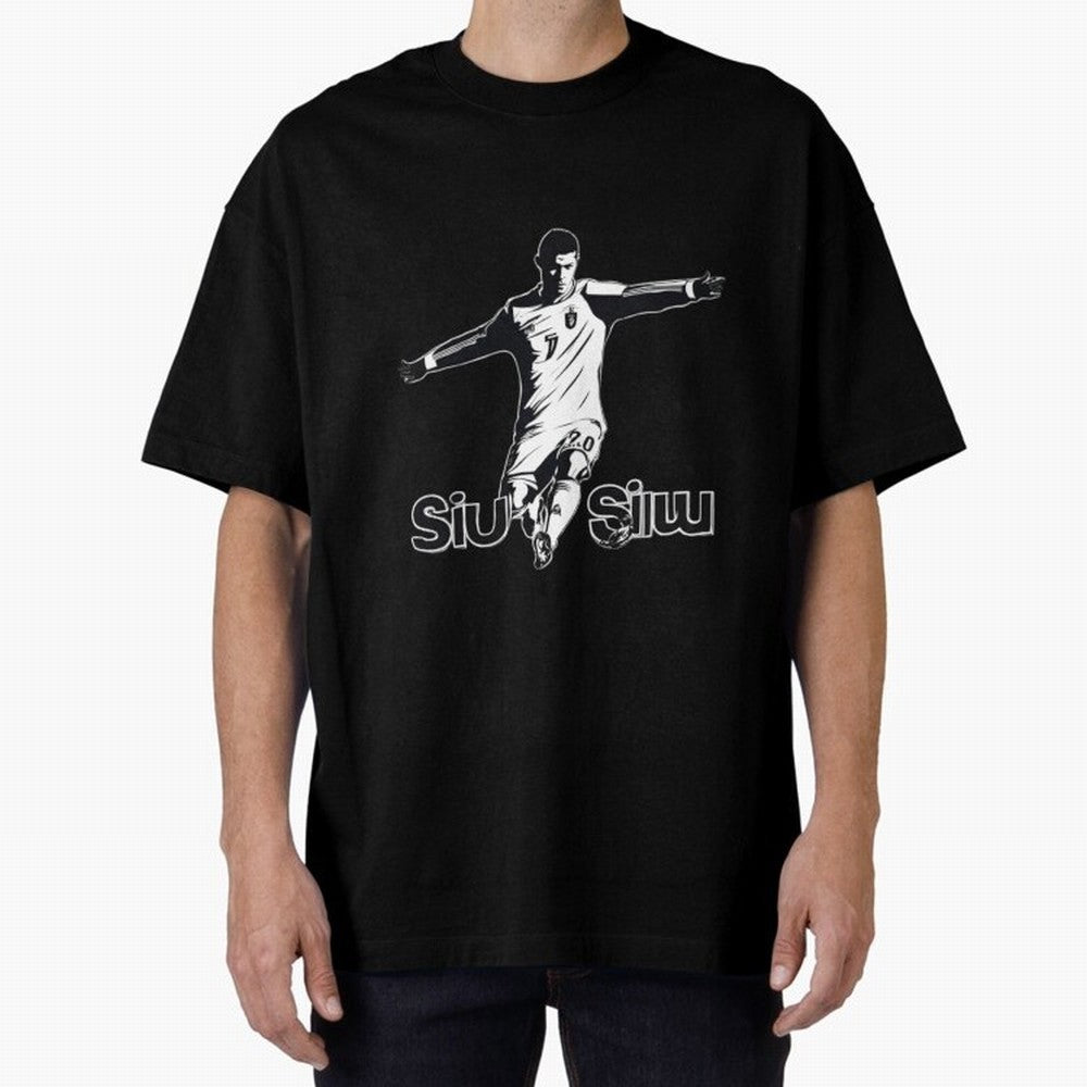 CR7 SIUU Oversized T-Shirt Mark FIFA World Cup 2026 USA Canada Mexico Driven by Mbappe and Neymar, France Energy, Global Supporter Spirit, Legendary Goals, National Colors and Tournament Celebration; Ideal for Fans Who Follow Messi, Cristiano