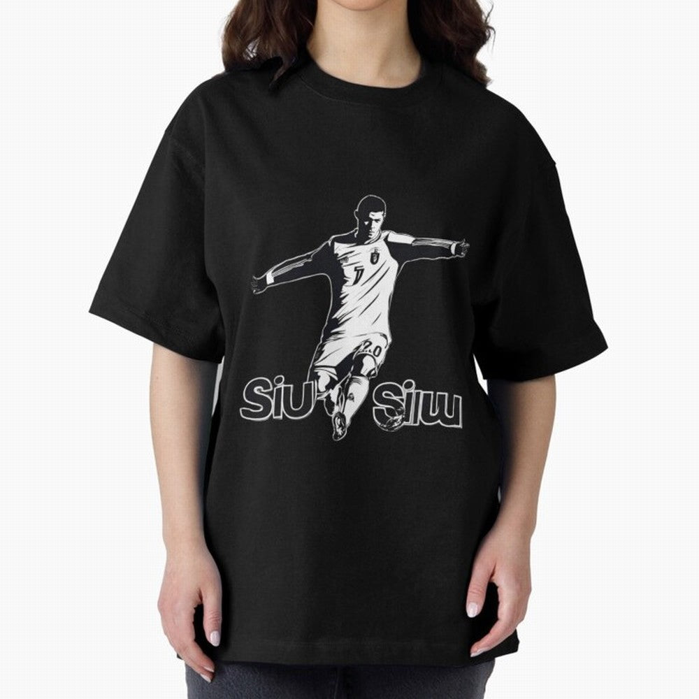 CR7 SIUU Oversized T-Shirt Mark FIFA World Cup 2026 USA Canada Mexico Driven by Mbappe and Neymar, France Energy, Global Supporter Spirit, Legendary Goals, National Colors and Tournament Celebration; Ideal for Fans Who Follow Messi, Cristiano