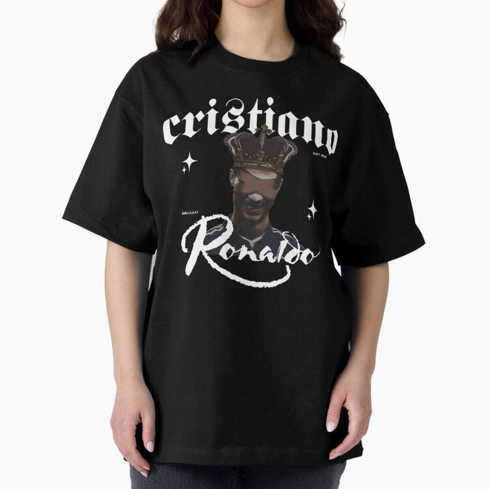 CR7 King edition Oversized T-Shirt Join the Countdown to Match Day Hype around FIFA World Cup 2026, Mbappe and Neymar, Brazil, Portugal and Argentina, Soccer Culture, Superstar Moments, National Team Dreams and Competitive Fire; Built for